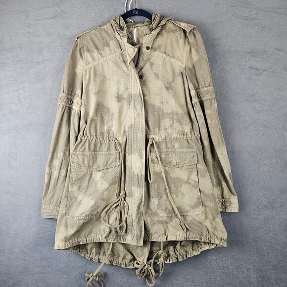 Free people Jackets & Blazers - Free People Green Festival Embroidered  Anorak Jacket Utility Military Boho Sz 6